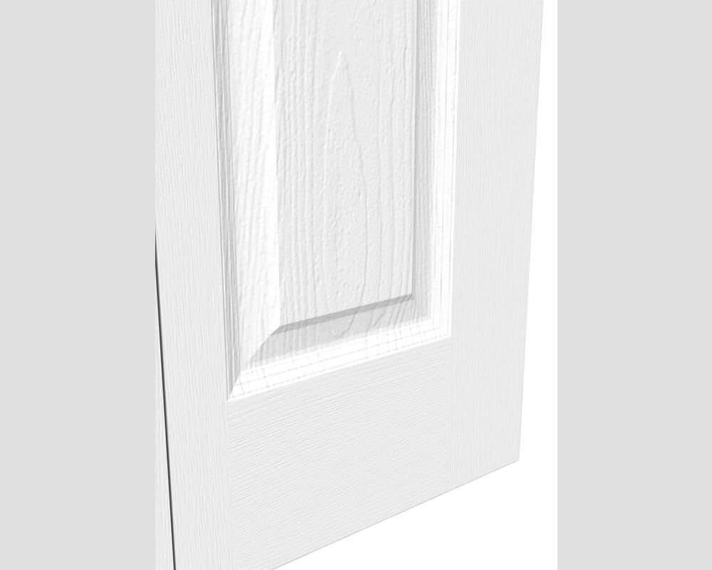 1981mm x 762mm x 35mm (30") White Grained 4 Panel Bi-fold Doors
