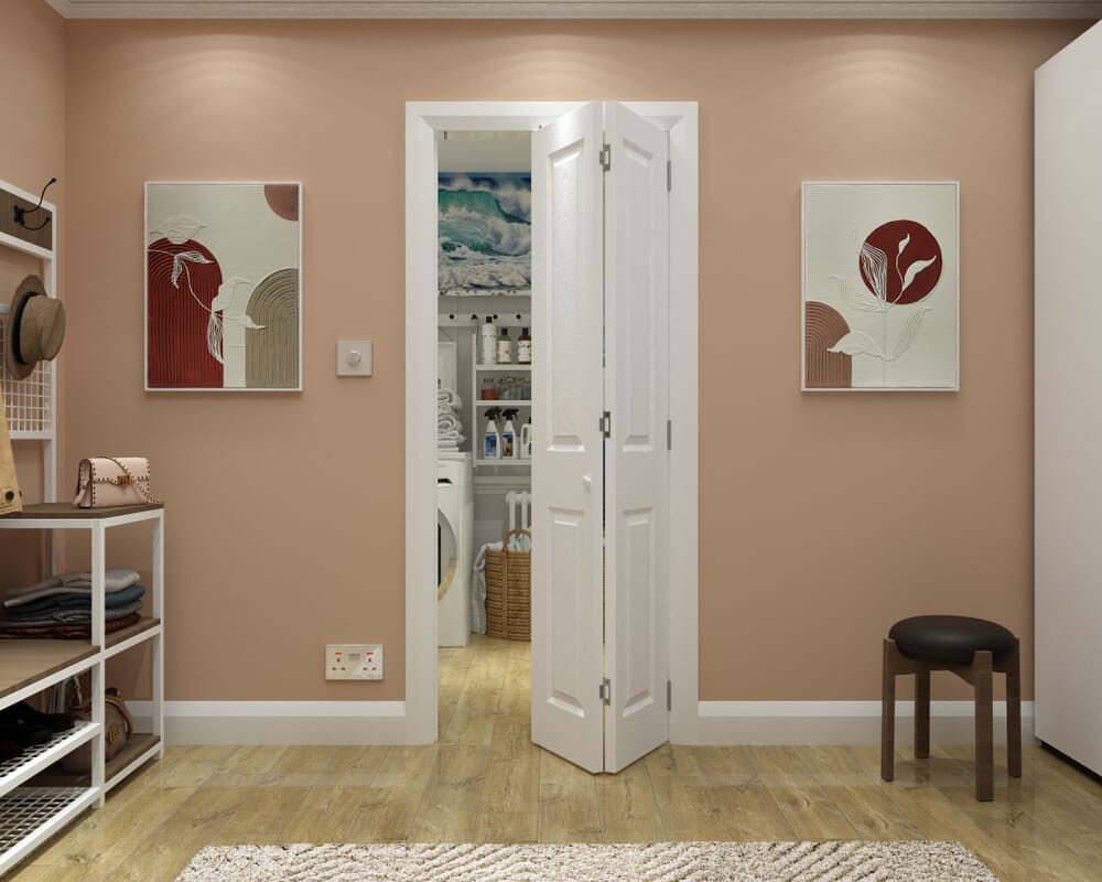 1981mm x 762mm x 35mm (30") White Grained 4 Panel Bi-fold Doors