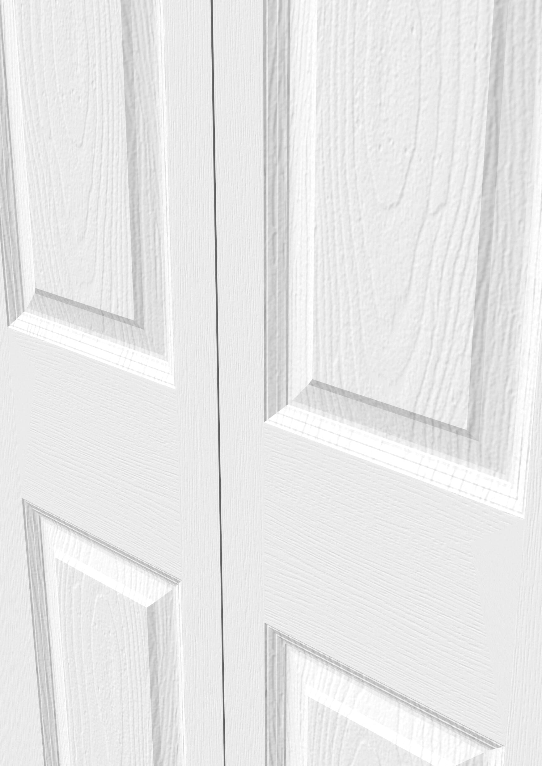 1981mm x 914mm x 35mm (36") White Grained 4 Panel Bi-fold Doors