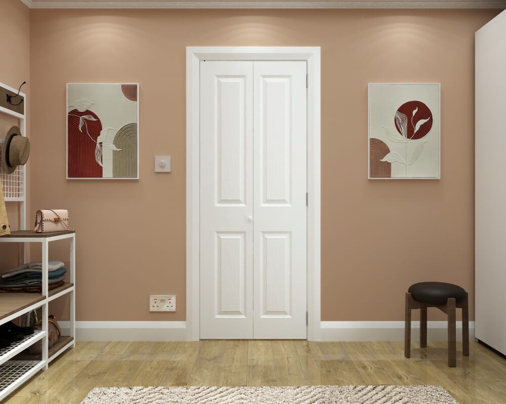 1981mm x 762mm x 35mm (30") White Grained 4 Panel Bi-fold Doors