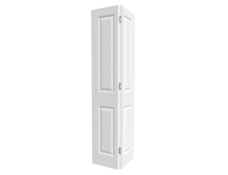 White Grained 4 Panel Bi-fold Doors