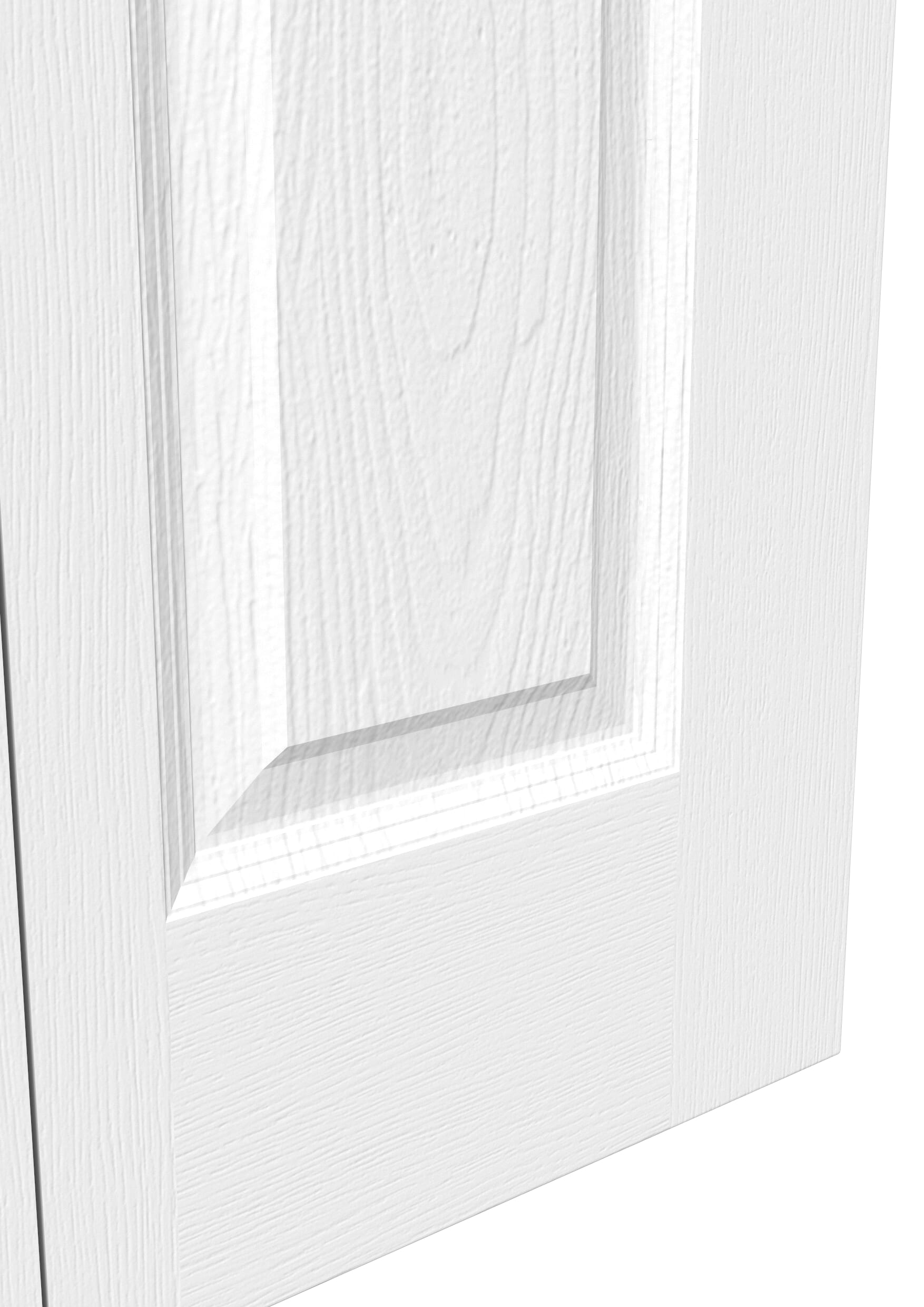 1981mm x 686mm x 35mm (27") White Grained 4 Panel Clear Glass Bi-fold Doors