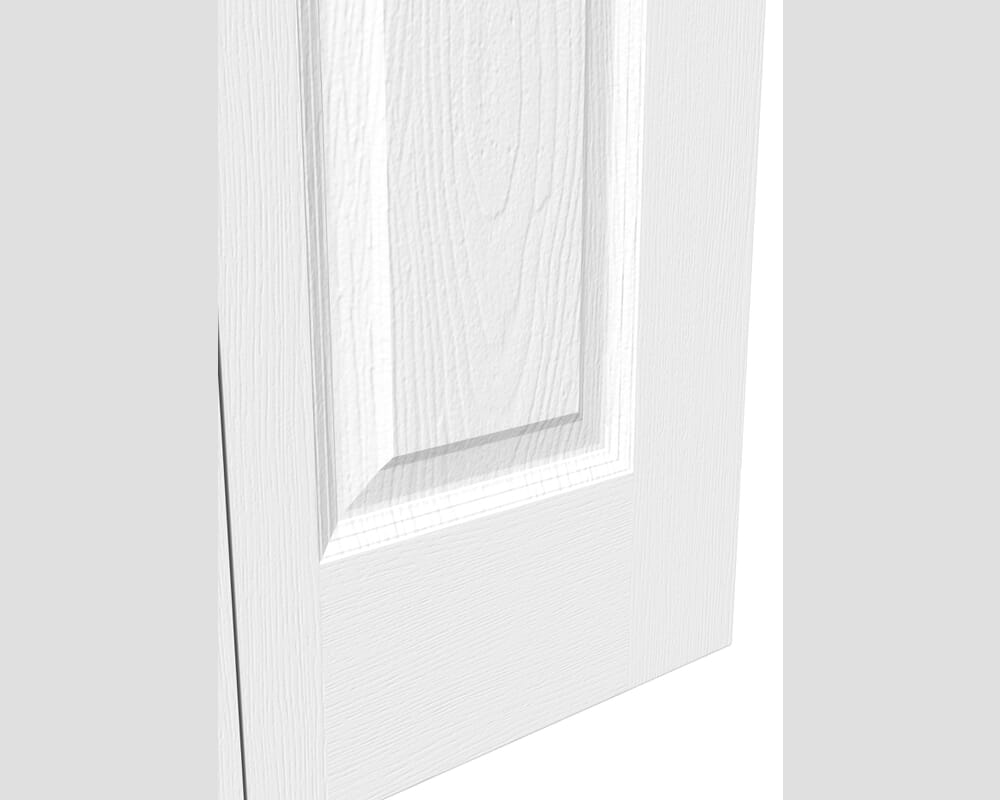 1981mm x 762mm x 35mm (30") White Grained 4 Panel Clear Glass Bi-fold Doors
