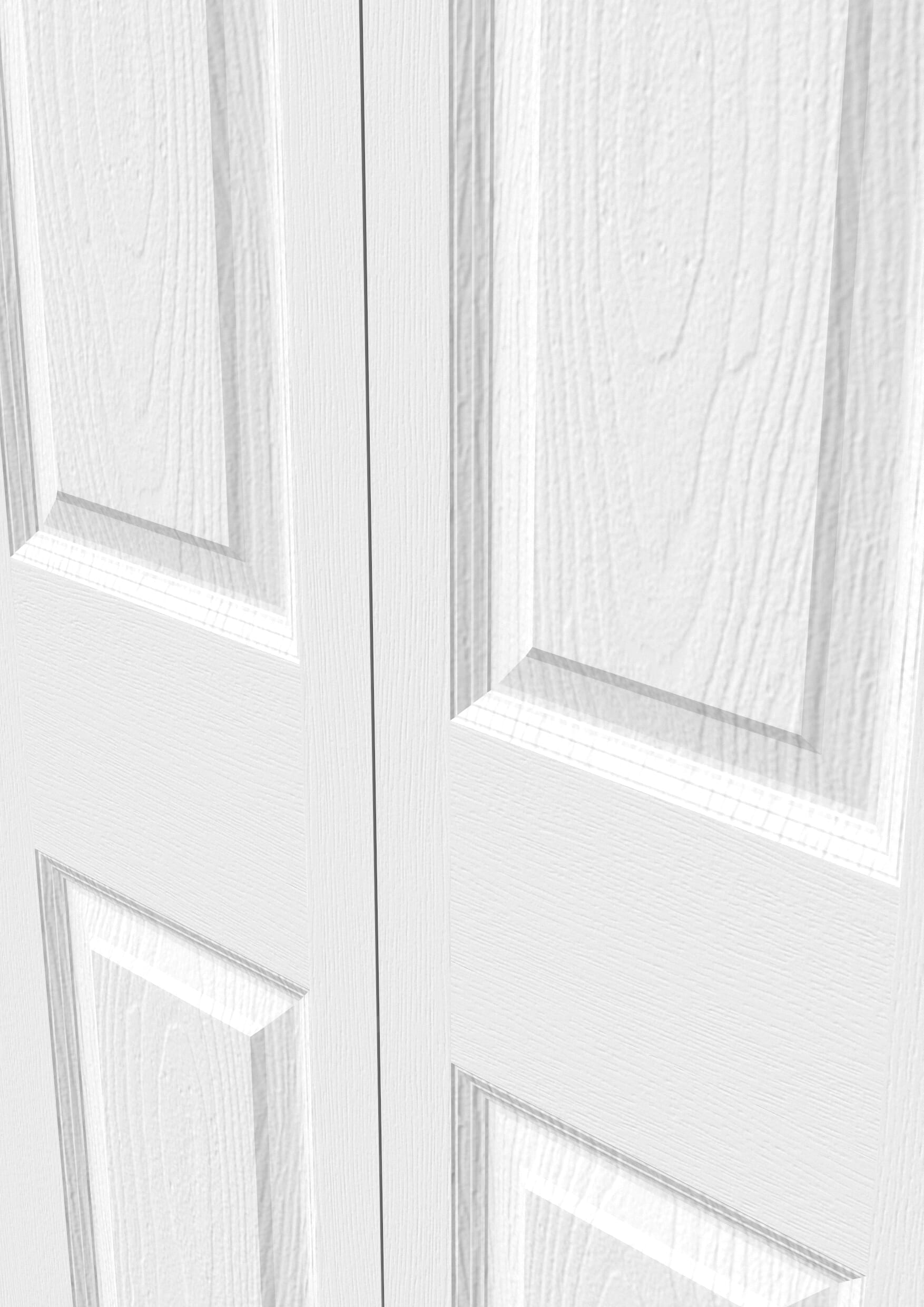 1981mm x 610mm x 35mm (24") White Grained 6 Panel Bi-fold Doors