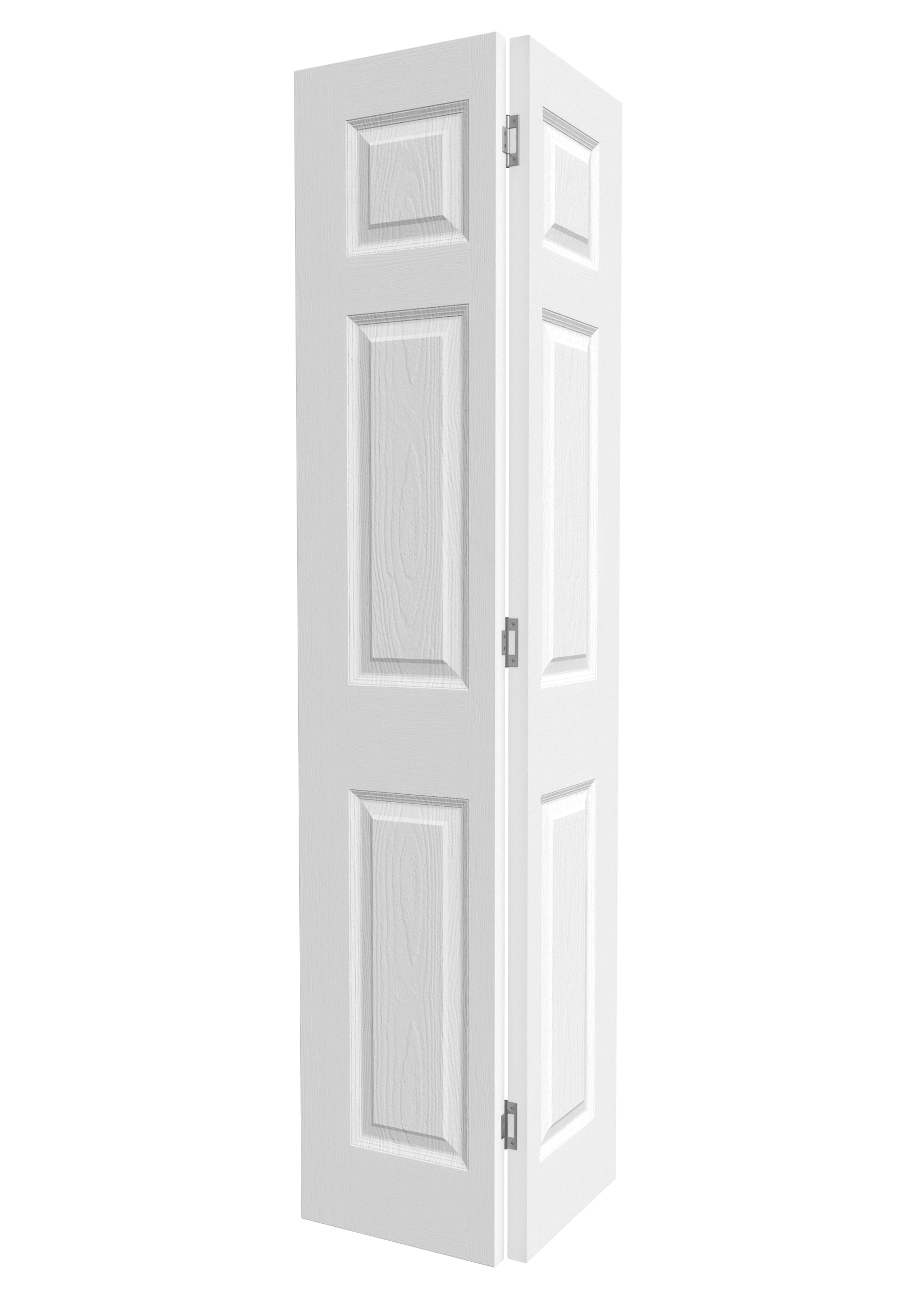 White Grained 6 Panel Bi-fold Doors
