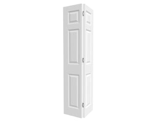 White Grained 6 Panel Bi-fold Doors