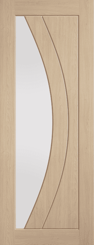 Girona Oak Clear Glass Internal Door Set