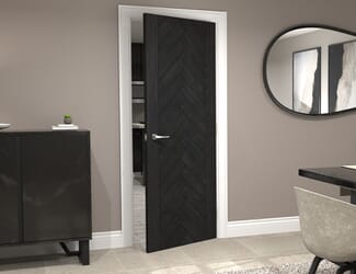 Fontaine Brushed Black Oak - Prefinished Internal Doors