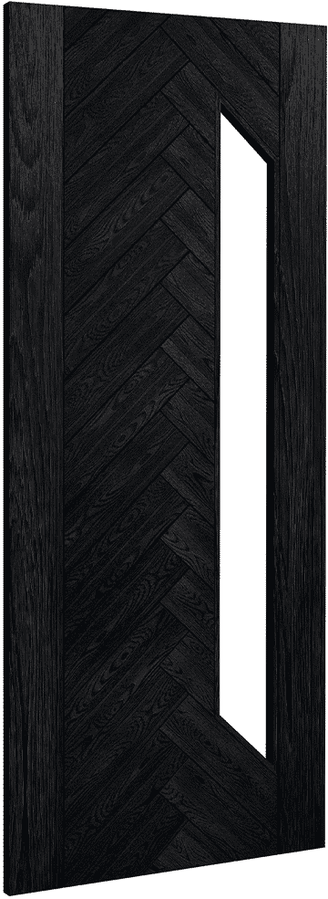 1981x762x35mm (30") Fontaine Brushed Black Oak Glazed - Prefinished Internal Doors