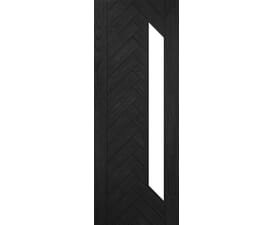 Fontaine Brushed Black Oak Glazed - Prefinished Internal Doors