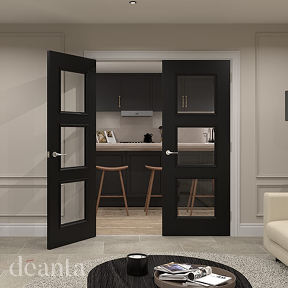 Trinity Black Glazed - Prefinished Internal Doors