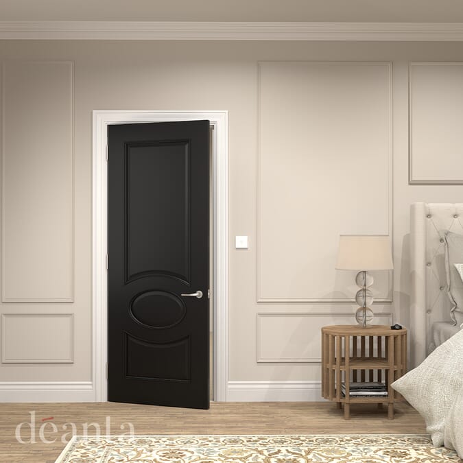 1981x762x35mm (30") Clarendon Black - Prefinished Internal Doors