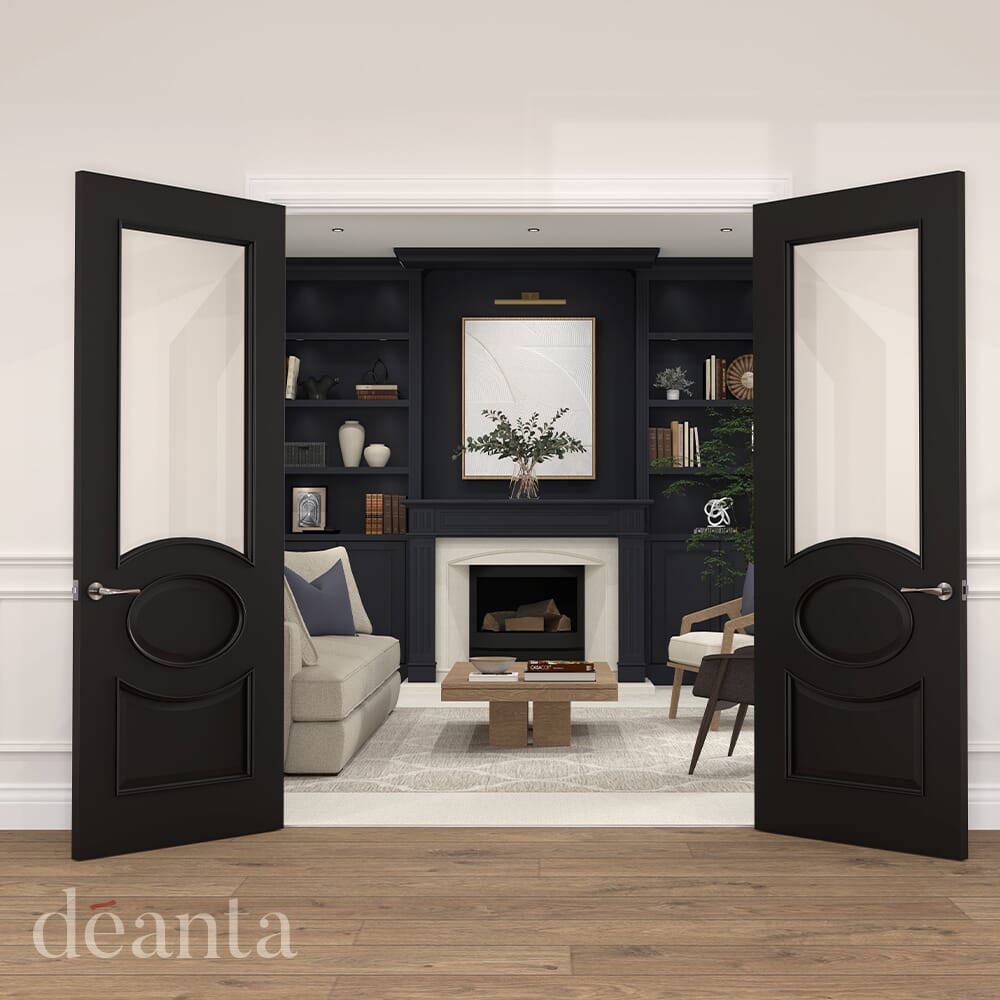 1981x762x35mm (30") Clarendon Black Glazed - Prefinished Internal Doors