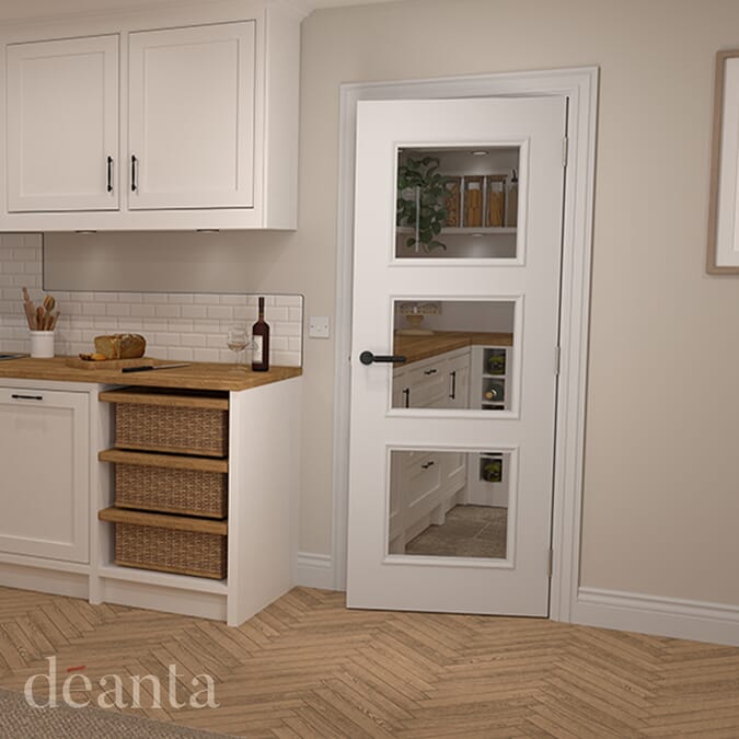 1981x762x35mm (30") Trinity White Glazed Internal Doors