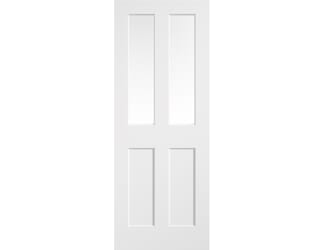 Ashford Smooth White Primed Clear Glass Moulded Internal Doors