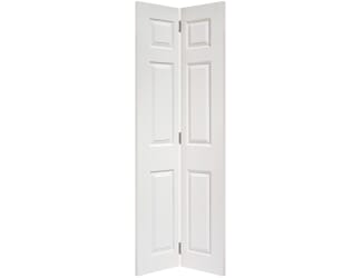 Regency Textured 6 Panel White Primed Moulded Bi-fold Door