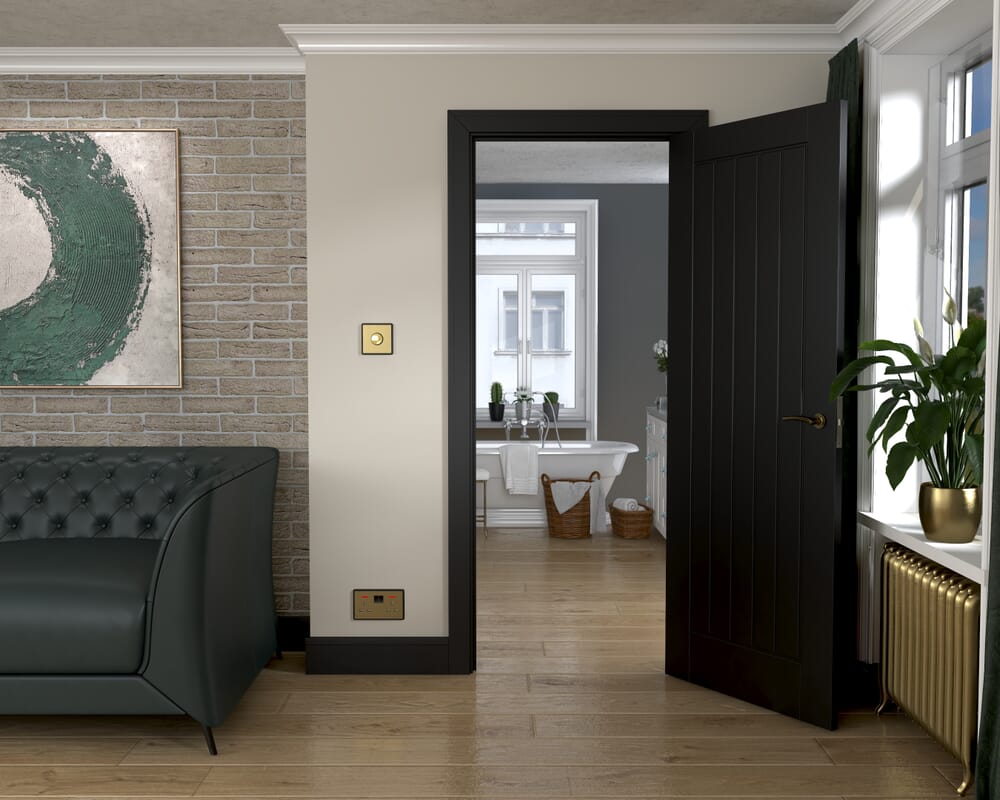 1981x686x35mm (27") Black Mexicano Smooth Internal Doors