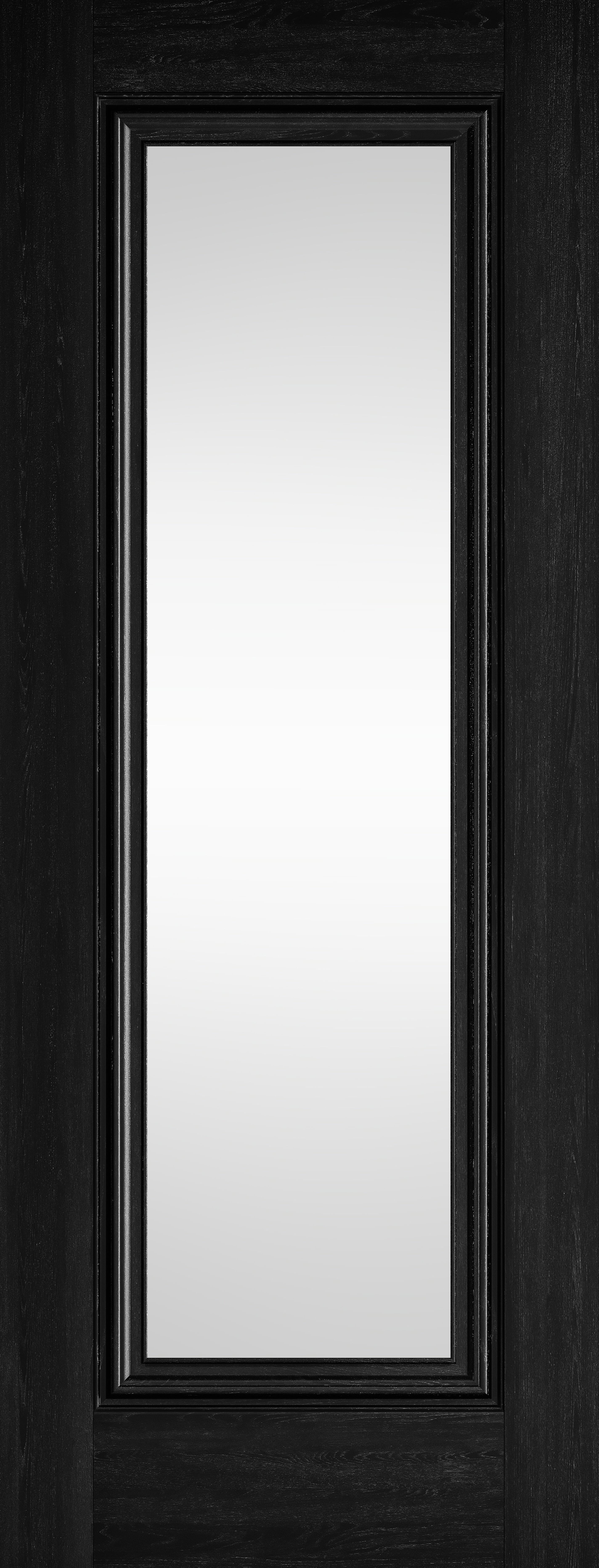 Haddon Black Laminate Clear Glazed Internal Doors