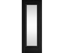 Haddon Black Laminate Clear Glazed Internal Doors