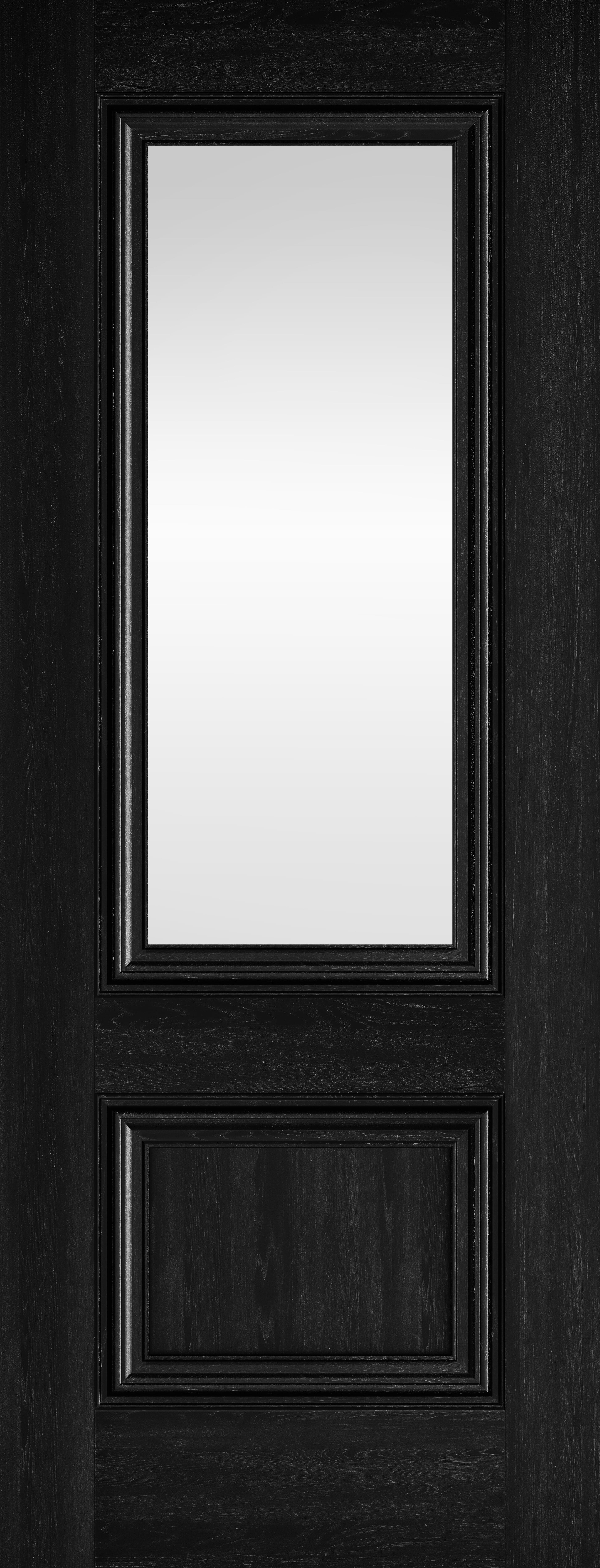 Burghley Black Laminate Clear Glazed Internal Doors