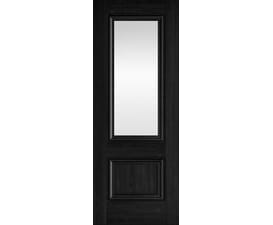 Burghley Black Laminate Clear Glazed Internal Doors