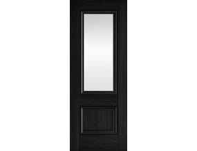 Burghley Black Laminate Clear Glazed Internal Doors