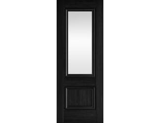 Burghley Black Laminate Clear Glazed Internal Doors