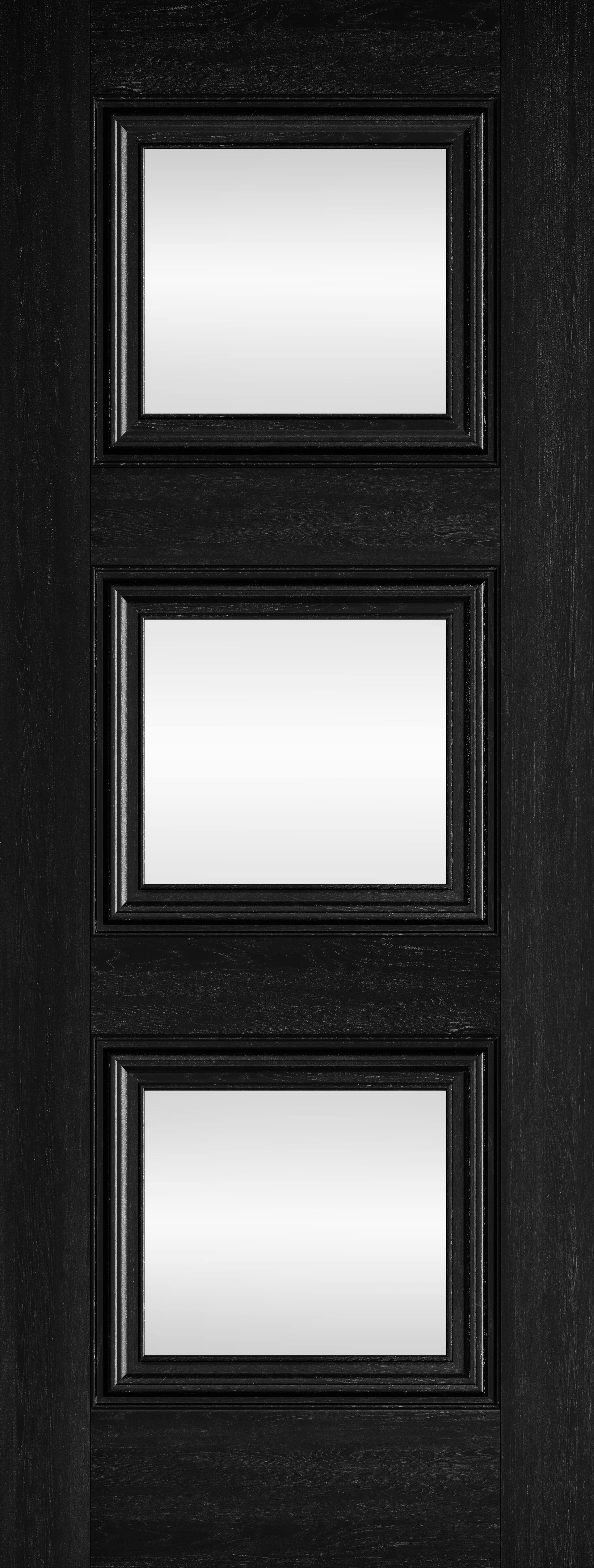 Kedleston Black Laminate Clear Glazed Internal Doors