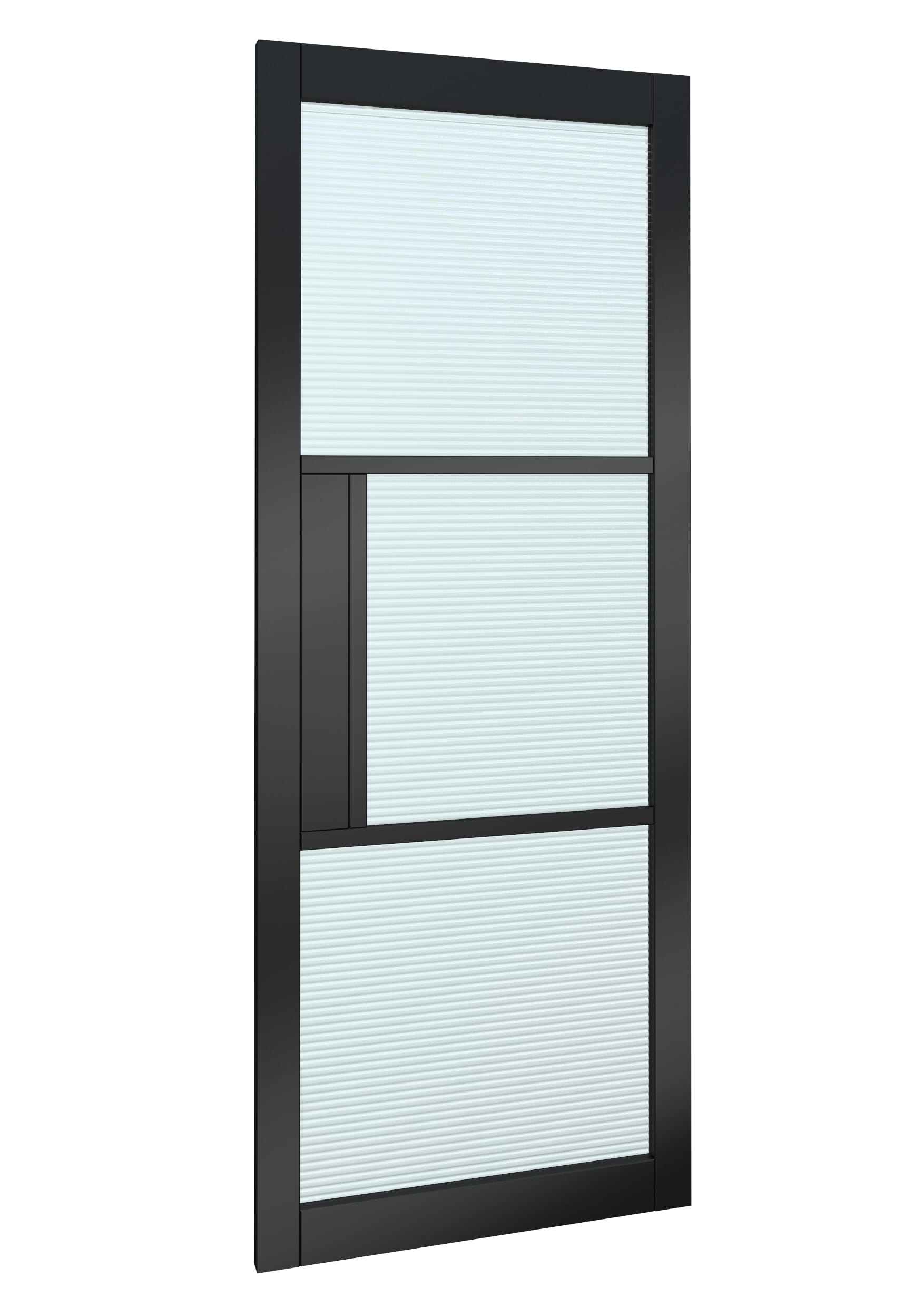 1981x686x35mm (27") Heritage Black Reeded Glazed - Prefinished Internal Doors