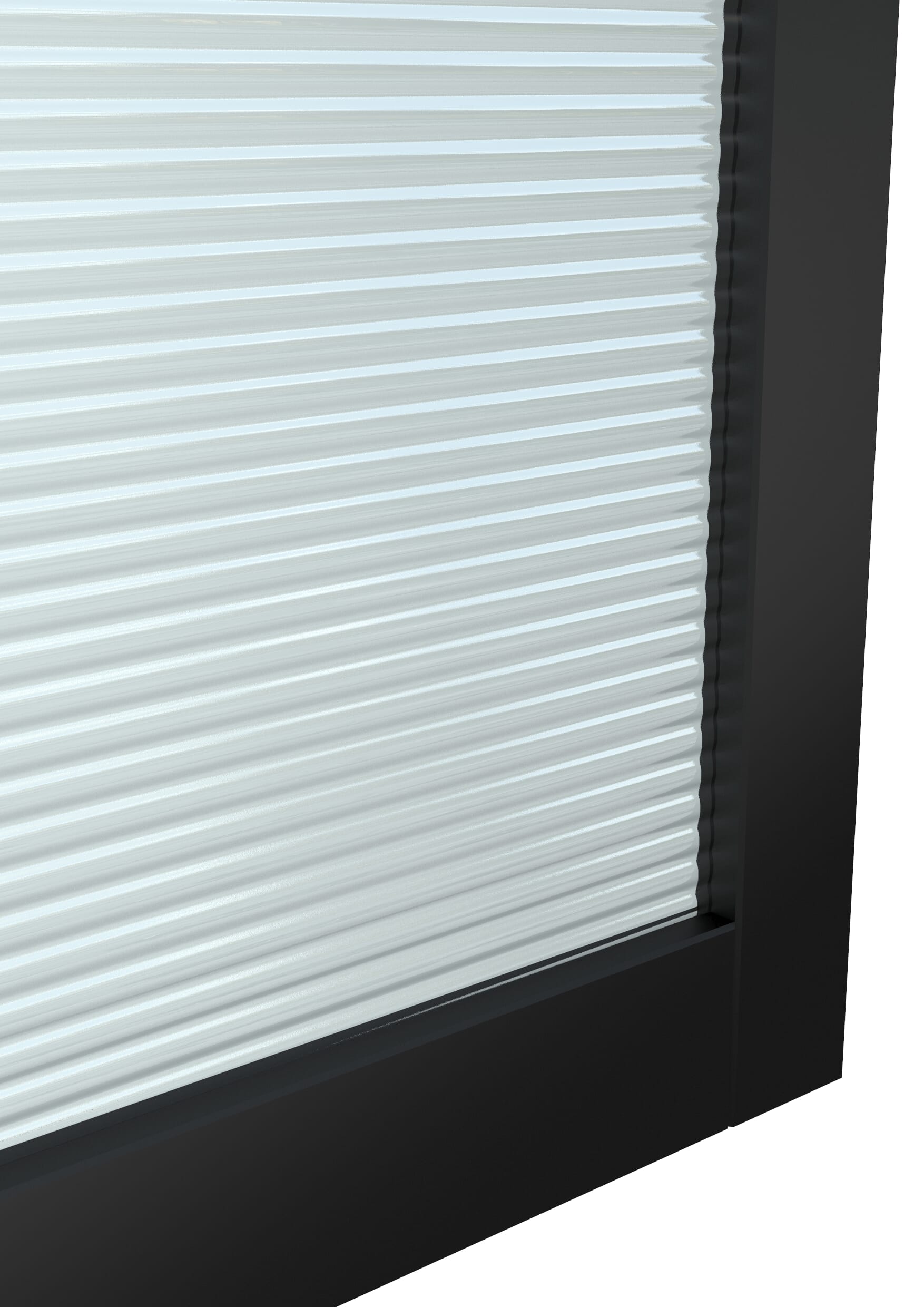 1981x686x35mm (27") Heritage Black Reeded Glazed - Prefinished Internal Doors