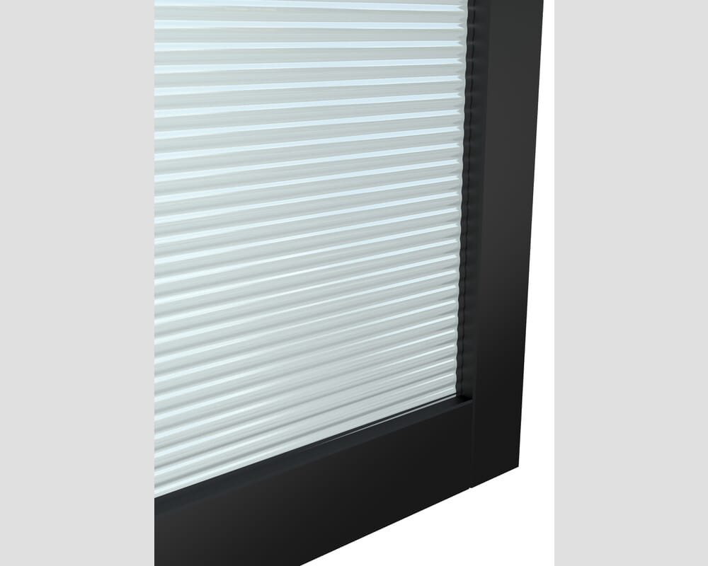 1981x686x35mm (27") Heritage Black Reeded Glazed - Prefinished Internal Doors