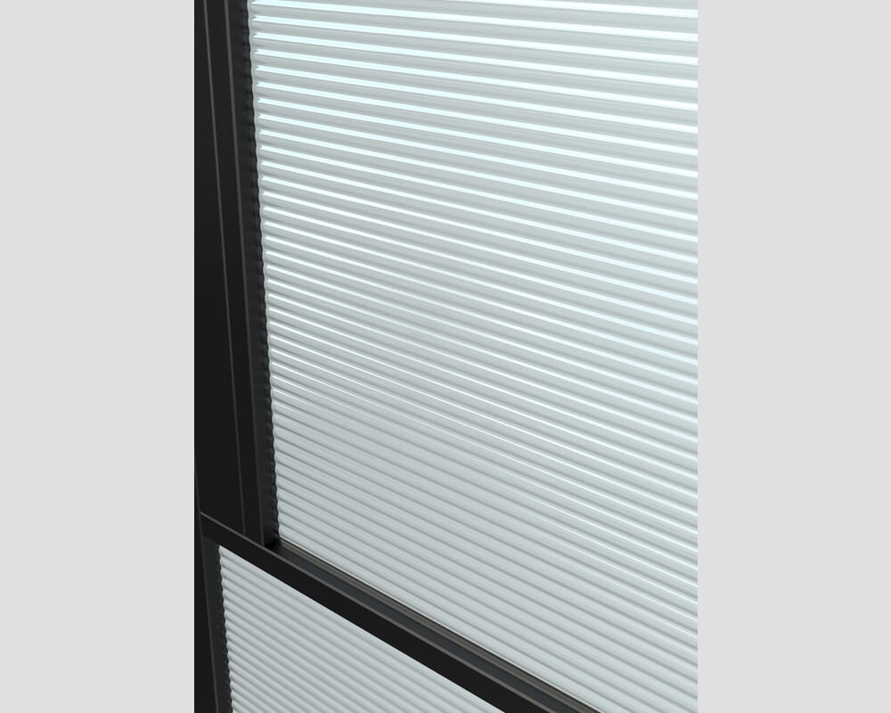 1981x686x35mm (27") Heritage Black Reeded Glazed - Prefinished Internal Doors