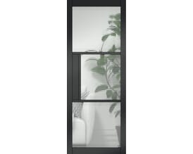 Heritage Black Reeded Glazed - Prefinished Internal Doors