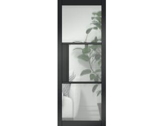 Heritage Black Reeded Glazed - Prefinished Internal Doors