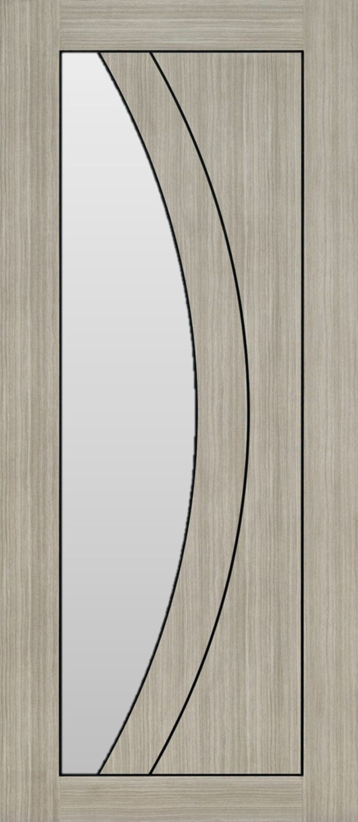 Sorrento Grey Clear Glass Laminate Internal Doors