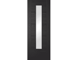 Iseo Black 1L Clear Glass Laminate Internal Doors by PM Mendes