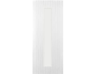 Athena White 1L Clear Glass Internal Doors