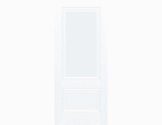 Lyon White Clear Glass Laminate Internal Doors