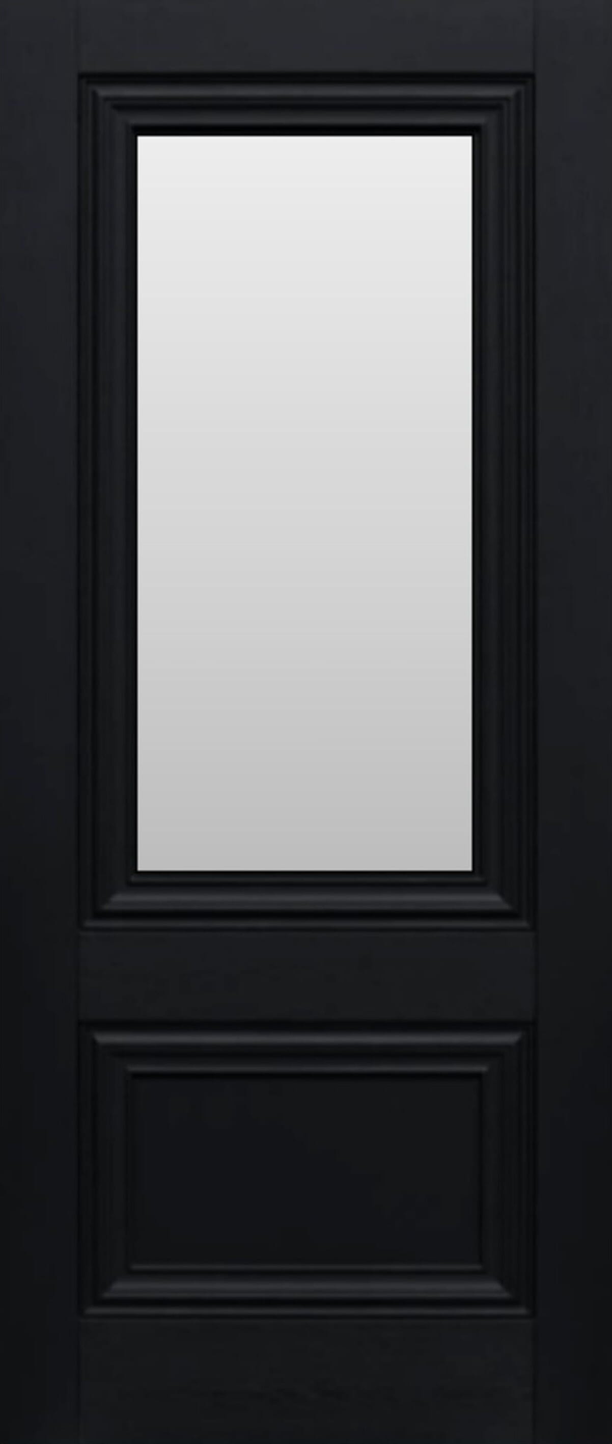 Lyon Black Clear Glass Laminate Internal Doors