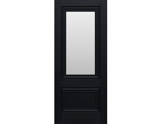 Lyon Black Clear Glass Laminate Internal Doors