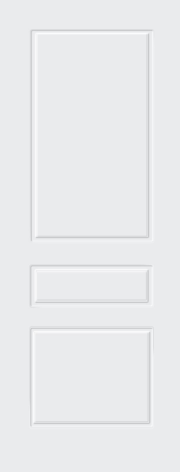 3 Panel White Laminate Internal Doors