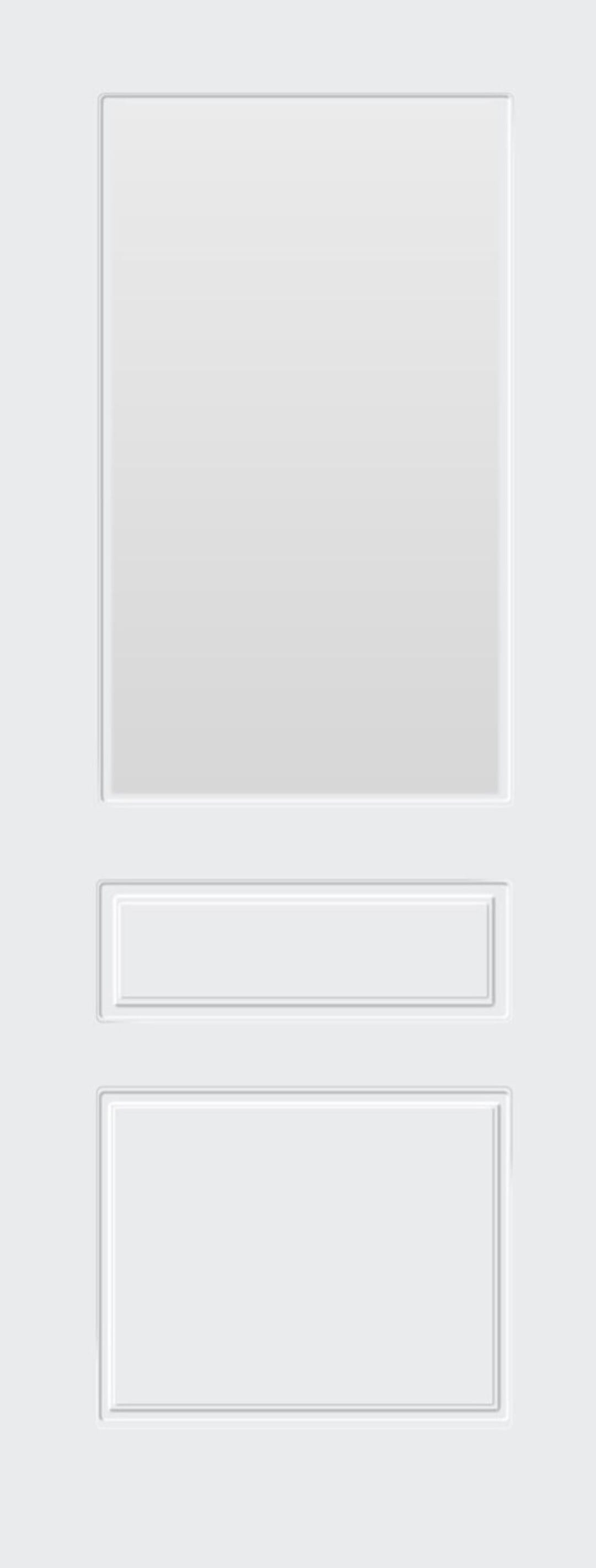 2 Panel 1 Light White Clear Glass Laminate Internal Doors