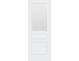 2 Panel 1 Light White Clear Glass Laminate Internal Doors