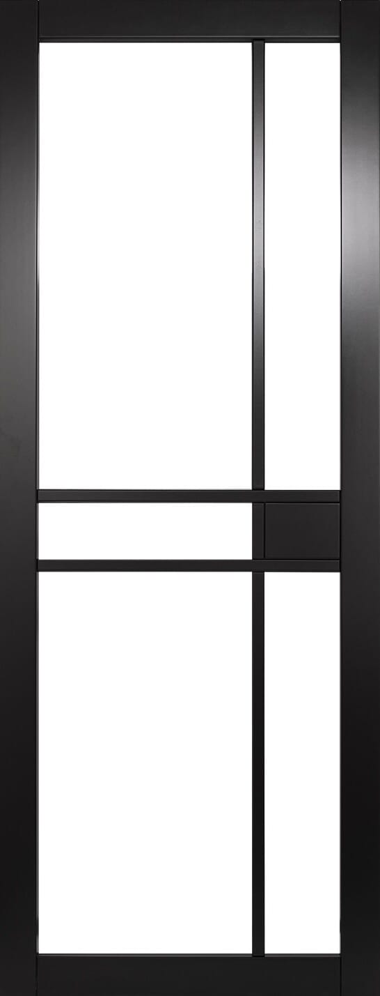 Naples Black Clear Glass Laminate Internal Doors