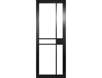 Naples Black Clear Glass Laminate Internal Doors