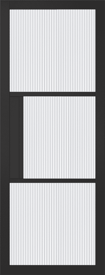Florence Black Reeded Glass Laminate Internal Doors