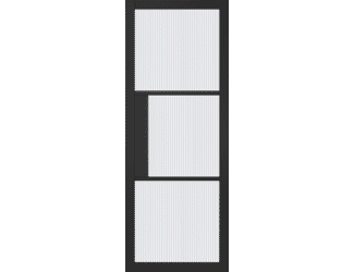 Florence Black Reeded Glass Laminate Internal Doors