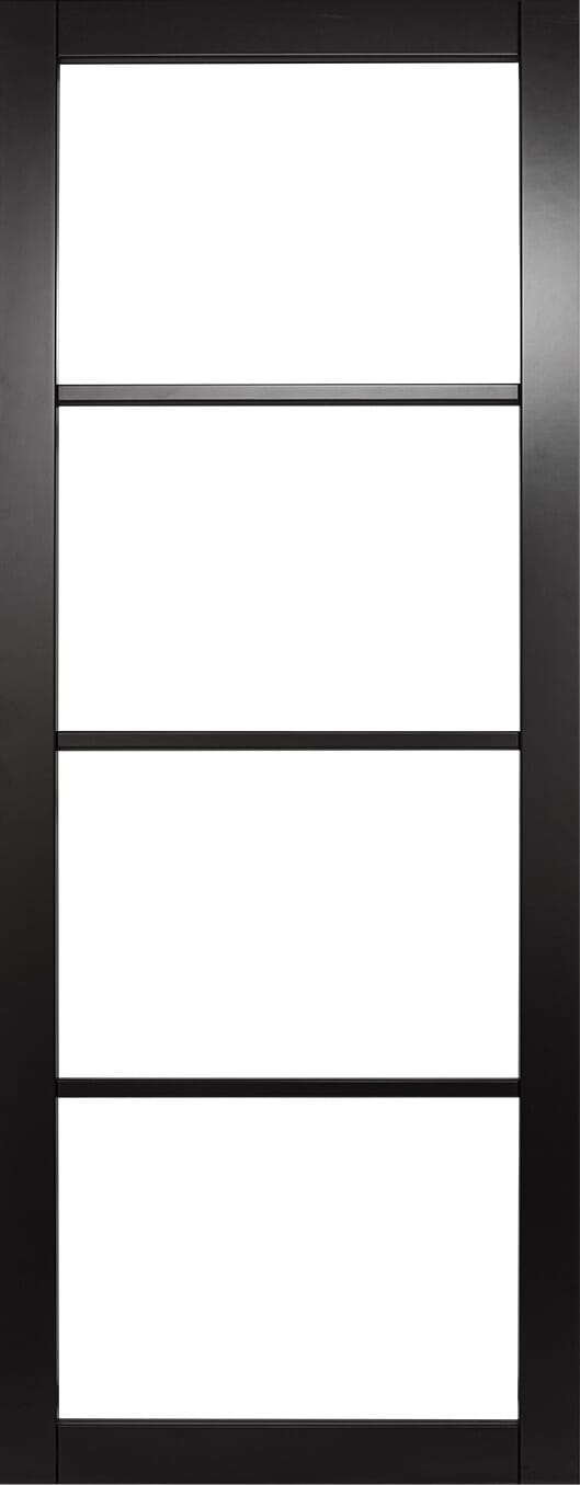 Rome Black Clear Glass Laminate Internal Doors