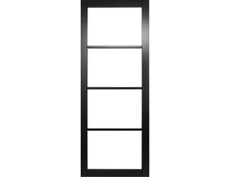 Rome Black Clear Glass Laminate Internal Doors