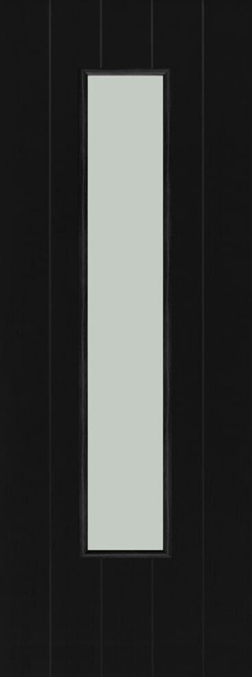 Killarney Clear Glass Black Laminate Internal Doors